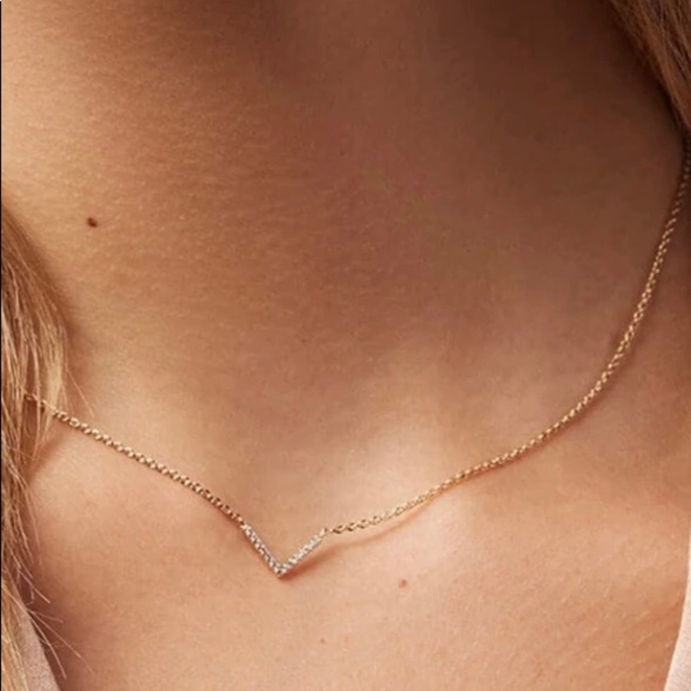 V shape Heart Necklace